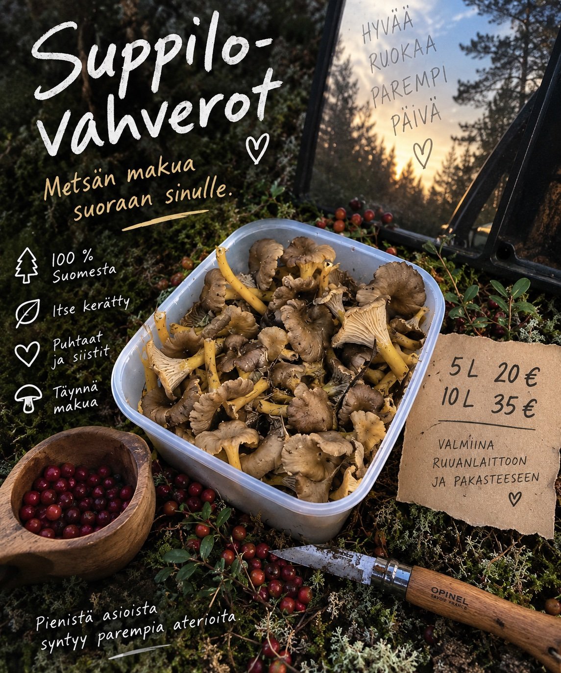 Tuoreita suppilovahveroita Turun seudulta 🍄